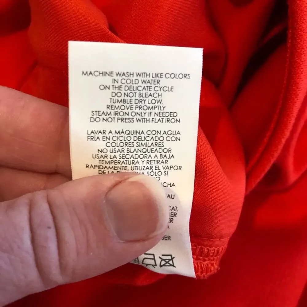 Cabi Fiery bright red skirt size 10 #3219